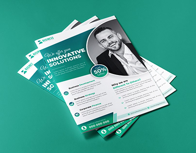 Creative and innovative marketing solution flyer design