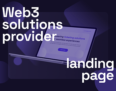 Web3 Solutions Provider landing page | UI/UX