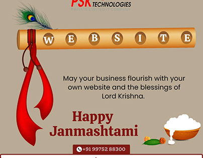 "Wishing you a joyous and blessed Janmashtami!"