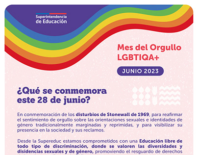 Afiche mes del orgullo LGBTIQ+ Supereduc