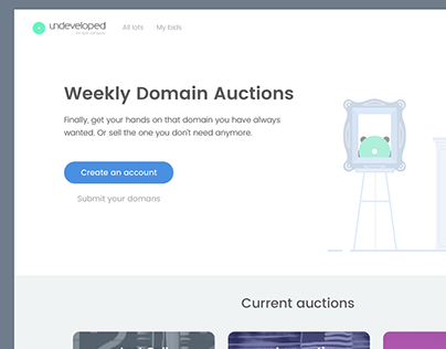 Domain auction platform