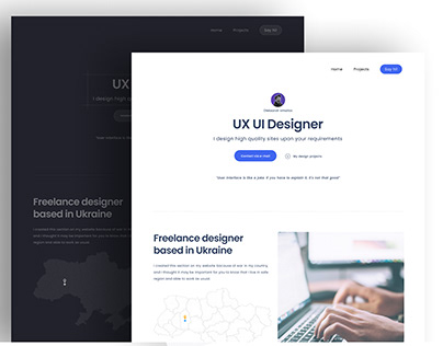 UX/UI designer personal website design