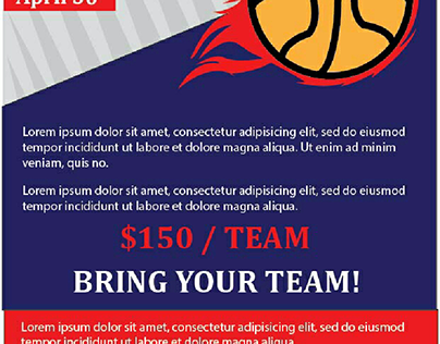 BasketBall Tournament Flyer Design