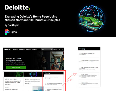 Evaluating Deloitte home page by 10 heuristic principle