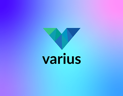varius,v polygon letter logo design