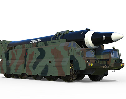 Hwasong 12 missile launcher 3D model