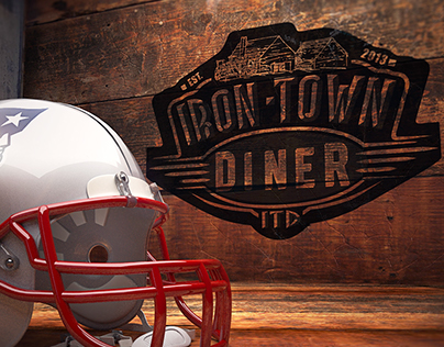 IRON-TOWN Diner @ Saugus,MA-- fun Fb Cover Super Bowl