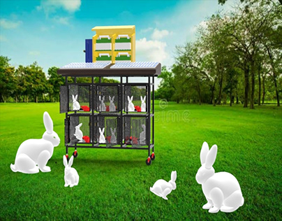 Solar-Powered Rabbit Cage