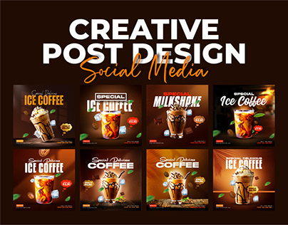 Creative Coffee Milkshake Social Media Post