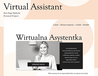 Virtual Assistant One-Page Website