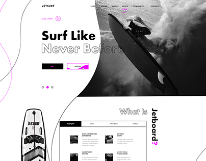 Jetsurf Landing Page Web