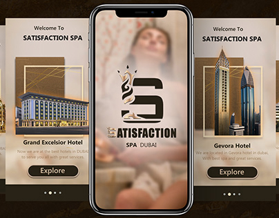 "Satisfaction Spa Dubai" Mobile Application UI Design