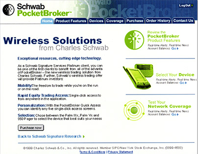 Schwab PocketBroker Website