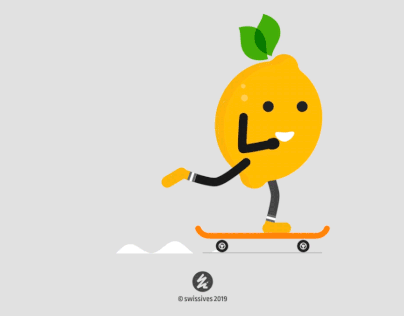 Lemon on skateboard - Animation