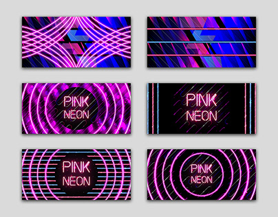 Pink Neon Abstract Background Design