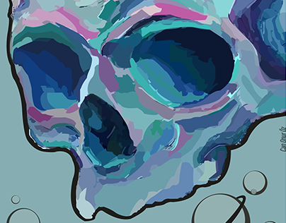 Illustration-Color Skull