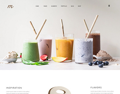Smoothie Website Home Page Design || UI/UX Design