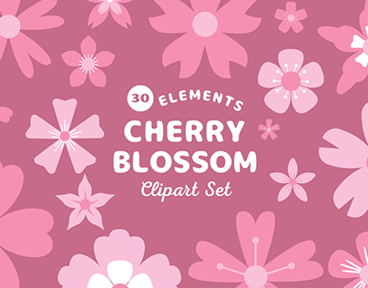 Cherry Blossom ClipArt Set