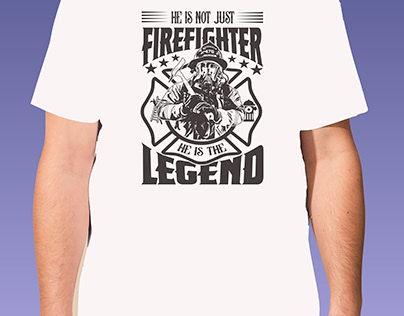 Firefighter t-shirt design.