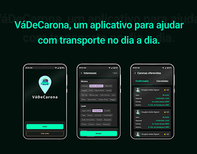 UX/UI mobile app para compartilhamento de carona