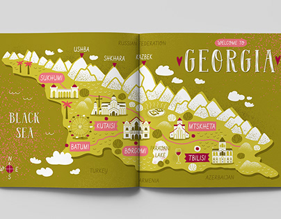 Illustrated Georgia Map