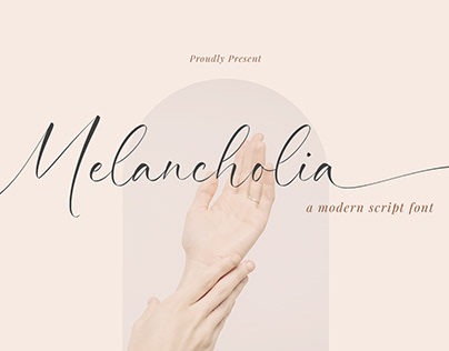 Melancholia A Modern Script Font