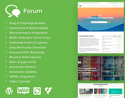 Forum WordPress Theme - Features