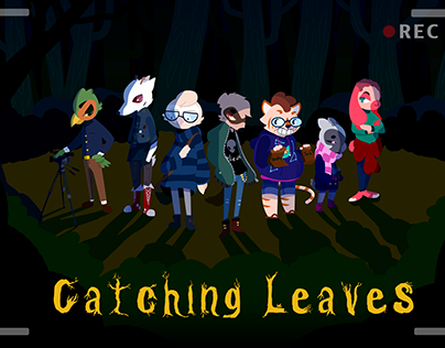 Catching Leaves Lineup Illustration