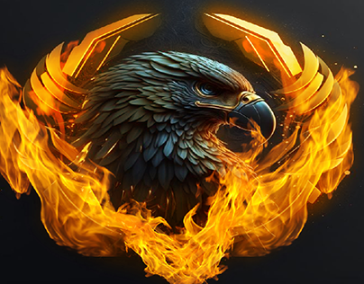 Eagle Logo fire effect