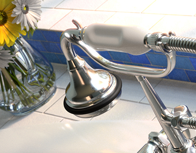 Bath Faucet CGI Rendering