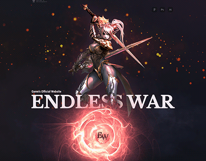 Endless War gaming website design
