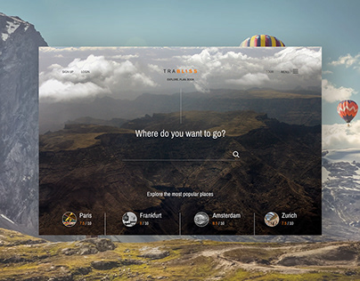 Project thumbnail - Trabliss - Travel Planning Website UX/UI