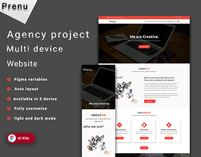 ONE PAGE WEBSITE DESIGN IN 3 DEVICES