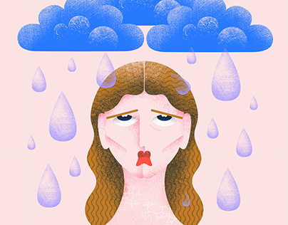Illustration and animated gif "Under the weather"