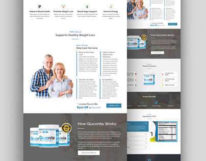 Landing page, onepage site, health niche landing page