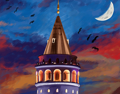 İllustration of Galata Tower