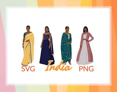 Indian Women SVG