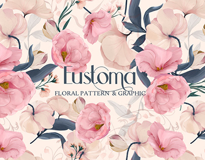 Eustoma Floral Pattern and Graphic