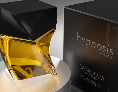 Ilustração 3D do perfume Hypnosis Homme.