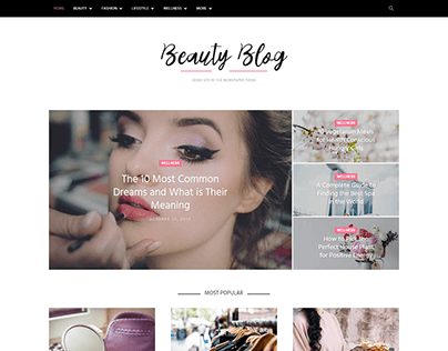 Beauty Blog Website Design