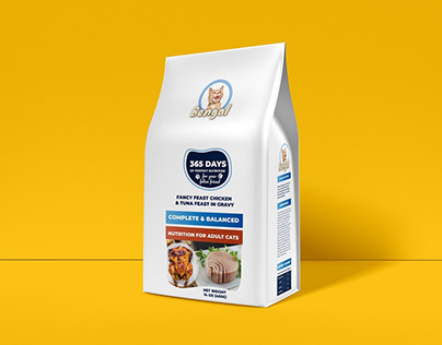 Bengal Cat Food Package Label design