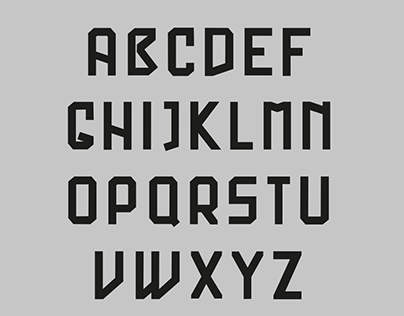 RE - modular typeface