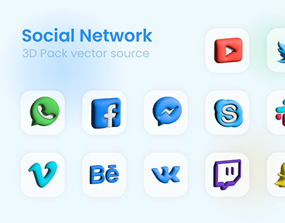 Social Network 3D Illustration pack