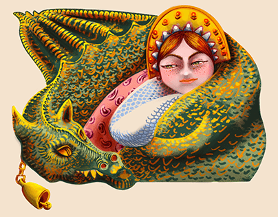Tsarevna and dragon mask
