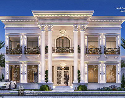 White classic villa