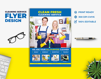 Cleaning Service Business Flyer Design