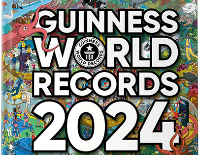 Guinness World Records 2024 Book Cover Illustration