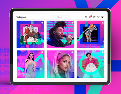 Mosaico Instagram Billboard Music Awards 2021