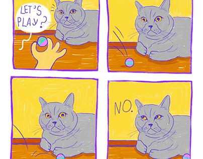 Illustrations of my parents` cat