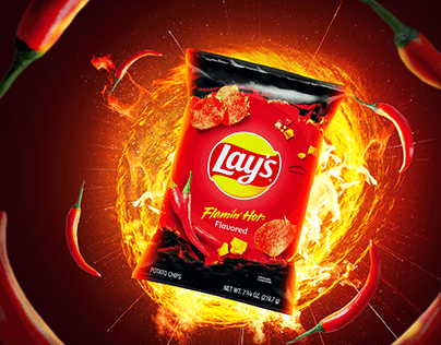 social media design Spicy Lays chips